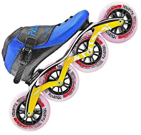 Professional Carbon Fiber Inline Speed Skates Adult for Women and Mens, Outdoor Fitness Skating Roller Skates,Dual Hardness Wheels, 4X110 Wheels Single Row Racing Skates, Red Black (US13(EU46), Blue)
