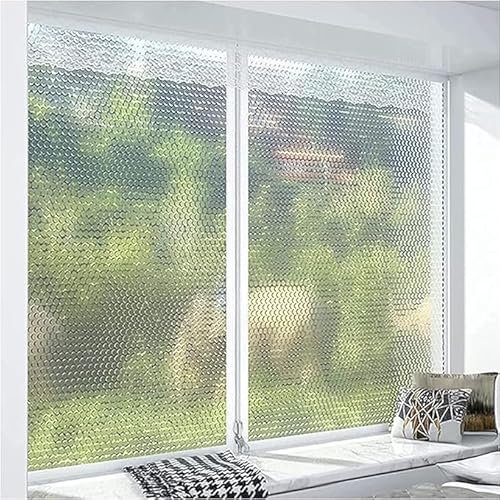 dewdat Kit de aislamiento de ventana para invierno, película transparente cortable de 40 x 31 pulgadas con cremallera, fácil de abrir para ventilación, sujeta con correas adhesivas, adecuado para