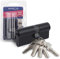 APECS Zylinderschloss Profilzylinder Schwarz 95 (45/50) mm fur Türschloss Haustür mit 5 Schlüsseln Modell SM-95(45/50)-BLM