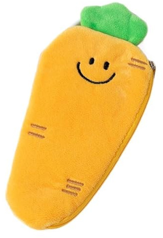 Creative Carrot-Shaped Pencil Case, Cute Plush Vegetable Design, Large Capacity Pen Pouch, Fun and Functional Stationery Organizer for Kids, Teens, and Students