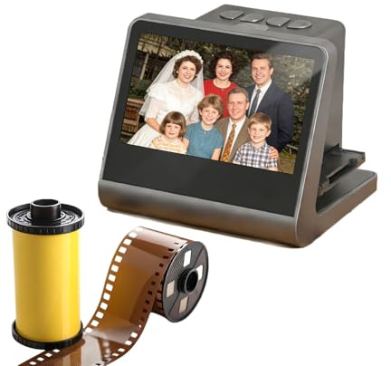 Autonom Digital Filmskanner Med 5 Tum LCD Skärm, Konverterar Diabilder Och Negativ För 35mm 135 110 126KPK Filmer Till JPEG