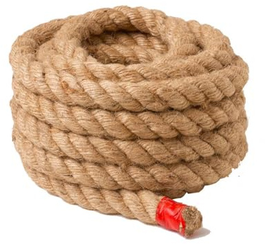 Juterep tjockt sisal hamprep naturlig rulle för trädgårdsdekoration gör-det-själv klätterklösare för katter (20 mm, 40 m/131 fot)