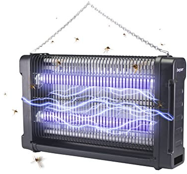 BEPER P206ZAN020 Elektrischer Insektenvernichter, 20 W, Mit Uv-Licht, Schwarz