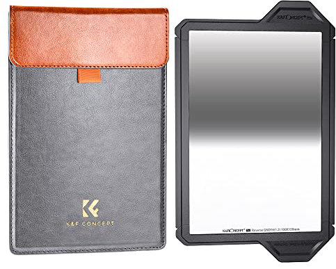 K&F CONCEPT Nano X-PRO Verlaufsfilter GND16 Reverse 1,2 (4-Blenden) 100x150mm Rechteckfilter ND mit 28 Nano-Beschichtung Filterschutzrahmen