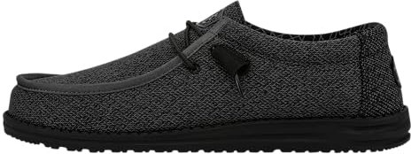HEYDUDE Wally Sox Herren - Slip on Schuhe - Mokassin Stil, Micro Total Black, 44