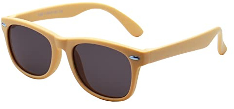 FOURCHEN Lunettes de soleil polarisées pour enfants avec monture flexible TPEE pour filles et garçons âgés de 3 à 10 ans, marron clair, taille unique