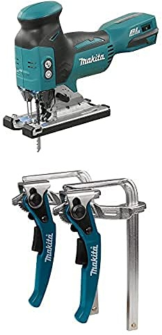 Makita DJV181Z Akku-Pendelhubstichsäge 18V (ohne Akku, ohne Ladegerät) + Klemmzwingen Set 2stk.
