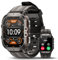 AVUMDA Montre Connectée Homme, 1.96 AMOLED Montre Smartwatch Femme avec 100+ Sport Modes,Podomètre,Fréquence Cardiaque,étanche pour Android iOS, Orange