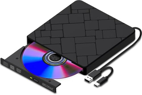 Externes CD DVD Laufwerk für Laptop USB 3.0 Type-C Tragbar DVD CD+/-RW Brenner Writer Reader Player Externer CD DVD Laufwerke für PC,Desktop,MacBook,iMac,Windows 11/10/8/7/XP/Vista/Linux/Mac/OS