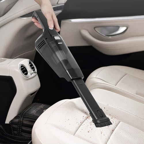 KAUITOPU Batteridriven handdammsugare, bärbar bildammsugare med 3 x 2 000 mAh litiumbatterier, HEPA-filter 7 000 – 13 000 Pa 2-växlad justerbar borstlös motor handdammsugare