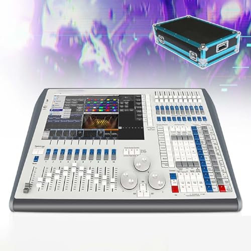 JMbpkduHs Controller Luci Professionali per Dj da Palco, Controller Touch Screen CPU da 120 GB I5, Multilingue Integrato, con 12 Porte di Uscita DMX 6144 Canali, Flight Case