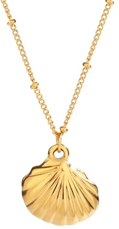 Mikovivi Collier Coquillage or - Élégant Bijoux de Charme Ras du Cou de Mer Océan pour Femmes Cadeaux