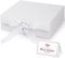 Scatola Regalo Bianco, Hianjoo (23x17x 7 cm) Scatole Regalo Pieghevoli con Nastro e Chiusura Magnetica, Scatole Regalo con Coperchio per Confezioni Regalo, Valentine's Day, Compleanno (Bianco)