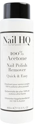 Nail HQ 100% Acetone Nail Polish Remover - 400ml - Express & Easy