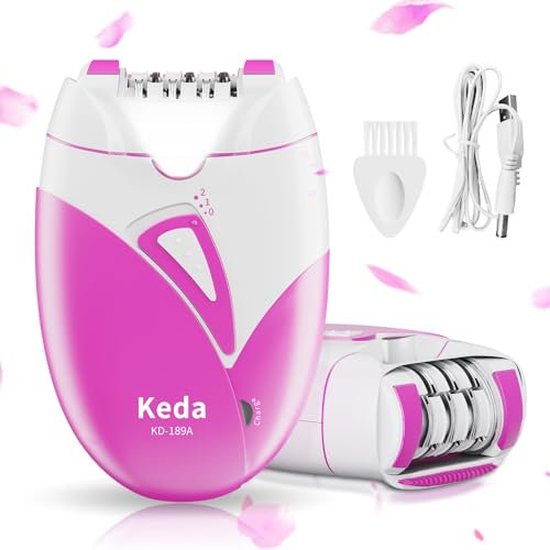 Gesichtshaarentferner für Frauen, USB Elektrischer Epilierer Damen mit 2 Velocità, Gesichtsepilierer Damen für Körper, Achselhöhle, Bein, Epilierer eingebautem LED-Licht