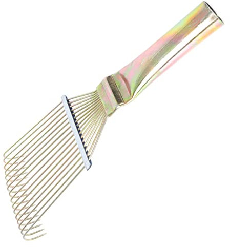 DECOMELODY Pferdepflegerechen Aus Metall Pferdebürste Zum Entfernen Von Haaren Und Schlamm Für Pferde Rinder Und Schafe Robust Und Langlebig