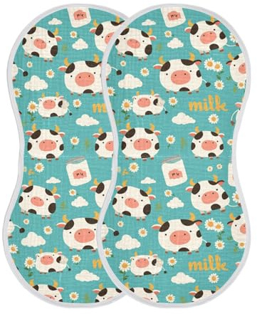 siphylline Panno in cotone per ruttino, di facile manutenzione, unisex, set da 2, 55,9 x 27,9 cm