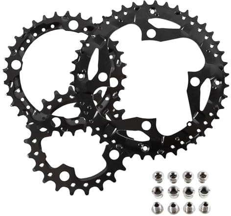 AEYINO 64/104 BCD - Guarnitura a manovella quadrata per bicicletta, tripla - 3 manovelle per mountain bike, mountain bike, 170 mm, set con corona 22/32/44T per 9 marce