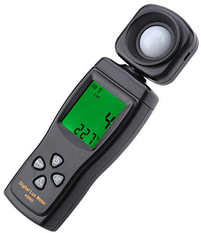 Fyearfly Luxmètre Numérique, Testeur D’Éclairage 1-200 000 Lux As803 Jauge de Luminosité À Très Grande Plage, Posemètre en Temps Réel, S’Adapte À La Lumière Naturelle Et Aux Phares de Voiture