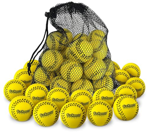 GoSports Mini palle da baseball in schiuma per macchine da lancio e allenamento della battuta di precisione, confezione da 50