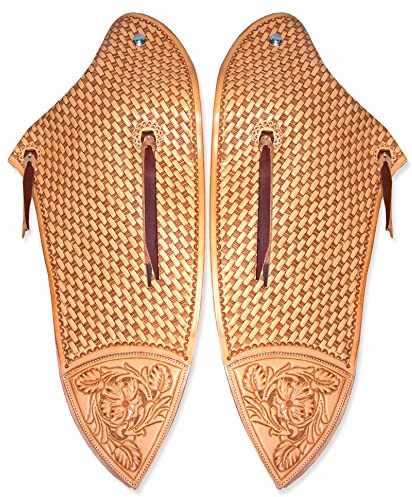Western Saddle Tapaderos Stirrups Leather Handmade Sold in Pair Set ME-WTS-055