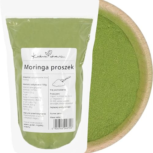 Polvere di Moringa Naturale 250g | Foglie di moringa macinate | Superfood ricco di proteine, fibre e antiossidanti | Energia naturale, detox, benessere | KUCHNIA ZDROWIA
