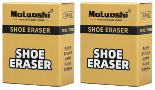BOBOZHONG Limpiador Mágico para Zapatos - 2PCS Goma de Limpieza para Sneakers, Cuero y Suede | Elimina Manchas Sin Agua (5x4.2x2 cm) - Blanco