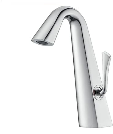 JIANSMZ Bathroom Basin Taps Hao Golden All-Copper Hotel Gun Gray Face Wash Hand Washbasin Hot and Cold Faucet Side Switch,Gun Gray