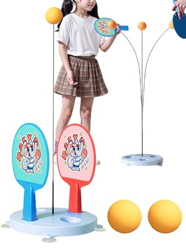 Acunny Raquette d'Entraînement de Tennis de Table - Set de Balles de Pong avec Raquette | Accessoire Sportif Individuel pour Exercice,Âges Jeunes