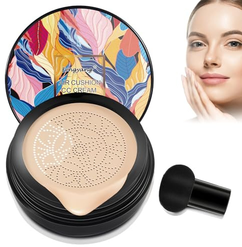 Fengyang Svampformad foundation, svamphuvud luftkudde CC Cream, Beauty Contour Brightening Pigment, fuktgivande ljusare jämn hudton