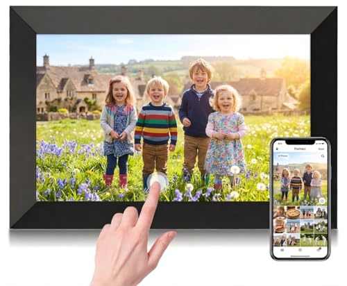 KEDEEK Digital Photo Frame,10.1 inch WiFi Smart Digital Picture Frame IPS Touch Screen, auto-Rotate,Built-in 32GB Storage, Easy Setup to Share Photo and Video Via Frameo APP