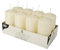 48 Stumpenkerzen Ø 5 cm 10cm creme