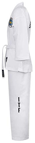 Playwell Martial Arts Elite Ultra Light Itf Taekwondo Student Fighter Suit (160cm)