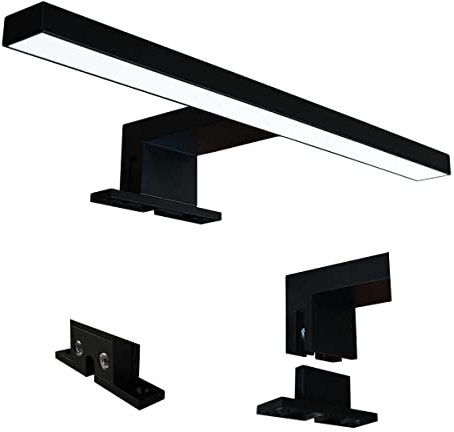 Lampada da Specchio LED Luce Bagno 30 cm 5W 230V 4000K / 6000K IP44 Mobili Cornice Armadio Trucco Applique Senza Sfarfallio Non Dimmerabile Bianco Naturale Neutro / Freddo (NERA 4000K - Luce Naturale)