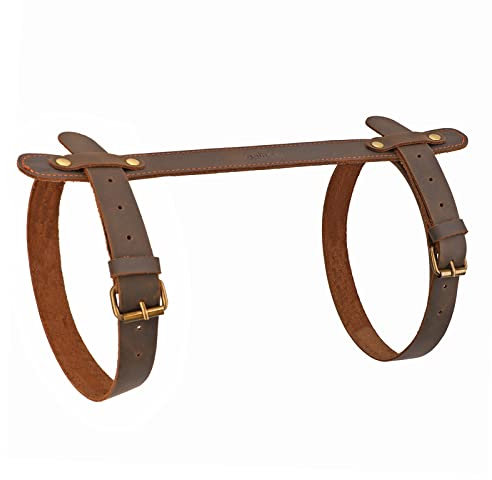 Tourbon Sangle de transport en cuir véritable pour couverture de pique-nique 3 mm