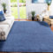 XSIVOD hochflor Wohnzimmer Teppich, Schlafzimmer Bettvorleger, Moderner zottelig flauschig weich Teppiche für Kinderzimmer Anti-Rutsch Unterseite waschbarer, 200x300 cm, Kobaltblau