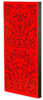 IG Acoustics AbsorbFuser 100 x 50 x 6 cm – Assorbitore acustico/diffusore ibrido (rosso)