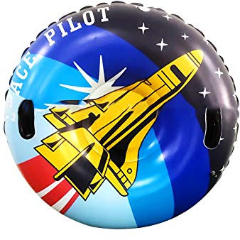 Aufblasbarer Snowtube-Schlitten PVC Aufblasbarer Schneeschlitten Heavy Duty mit Griffen Schneeschlitten mit Griff für Wintersport im Freien Aufblasbarer Schlauch Strapazierfähiger Schlitten