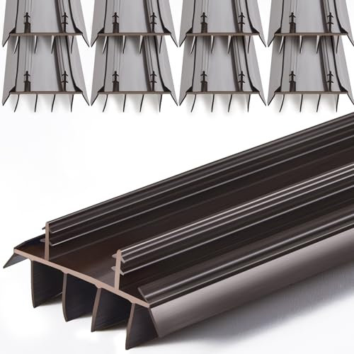 Pushglossy Parte inferiore della porta di ricambio con alette in vinile, lunghezza 91,4 cm, larghezza 3,5 cm, guarnizione per soglia della porta inferiore della porta, striscia di protezione dagli