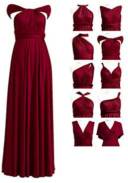 72styles Bridesmaid Dress,Womens Prom Infinity Dress with Bandeau, Convertible Dress, Long,Short, Plus Size, Multi-Way Twist Wrap Dress