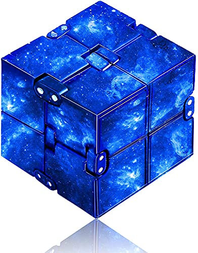 Fidget Infinity Cube, Antistress Spielzeug Fidget Toy Würfel für Stress und Angst Linderung Entspannendes Spielzeug (Blau)
