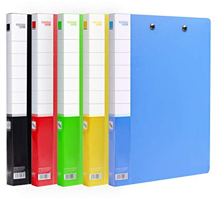 JKXWX Dokumentenmappe Ordner Mappen 20 Packungen Kunststoff Ordner Mischfarbe Abdeckung Zwischenablage Doppelordner Daten Organisation Ordner Binder für Büro, Schule und Geschäft