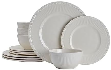 Mikasa Italian Countryside 12 Piece Melamine Outdoor Dinnerware Set, Service for 4
