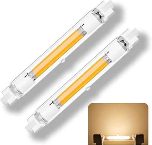 FDHVCB R7S LED 118mm Dimmbar Glühbirne,30W LED R7S COB 118mm Ersatz für 300W Halogenstab, LED Lampen Warmweiß 3000K 3000LM,360°Abstrahlwinkel LED Stab, Kein Flackern, AC 220-240V,2er Pack