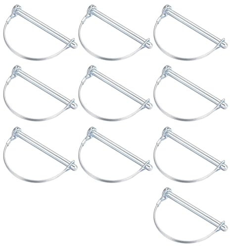10 Pcs Pasadores Tractor, 6 mm X 65 mm Pasadores Metalicos, Pasadores de Seguridad, Pin de Bloqueo de Alambre, Clavillo para Abanico, Adecuado para Obras de Construcción, Fabricación de Maquinaria