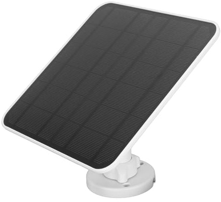 Aumotop Dörrklocka Solpanel Vattentät 360° Justerbar Laddare för Videodörrklocka 2 3 4 Plus, ABS-material för Doorbell, Utomhusbruk (CSP5W-O-W)