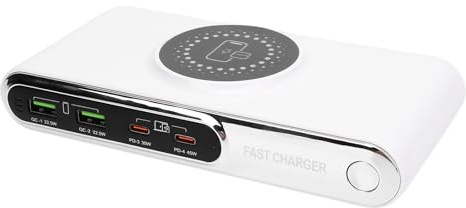 Luocute Blocco Caricabatterie USB C da 72 W, Stazione di Ricarica Rapida Aggiornata con Porte USB C Multiple, Adattatore per Caricabatterie Portatile PD45W per Telefono, Laptop e (Spina europea)