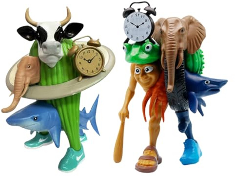 AYACZO 2 Pezzi Di Figurine Italian Brainrot Set, ttt sahur Oggetto da Collezione,Per Bambini E Adulti,Regalo Divertente Per Compleanno
