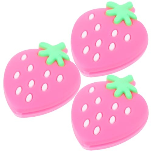 Veemoon Ammortizzatore da Tennis in Silicone Set da 3 Pezzi Smorzatore di Vibrazioni per Racchette da Tennis Rosa Fragola per Comfort al Braccio e Riduzione Urti