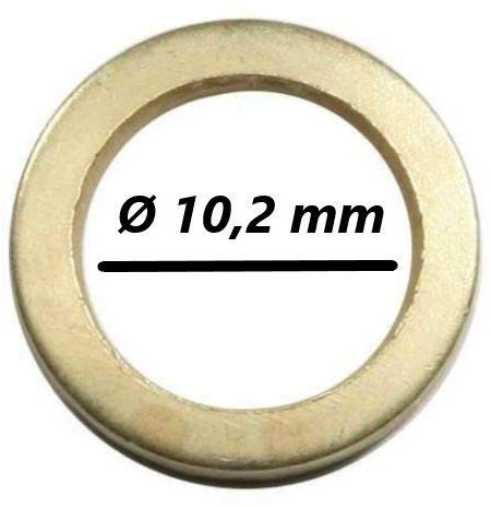 S&S-Shop - 100 Anneaux de serrage - Acier allié laitonné - Diamètre extérieur : 15,8 mm - Diamètre intérieur : 10,2 mm